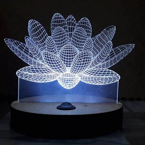 Raposo Laser - luminária Led - Flor de Lotus - 500x500