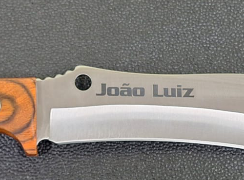 Raposo Laser - Gravação Metal - Faca Inox - João Luiz - 370X500