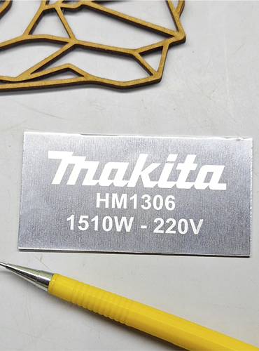 Raposo Laser - Gravação Metal - Inox - Makita - 500X370