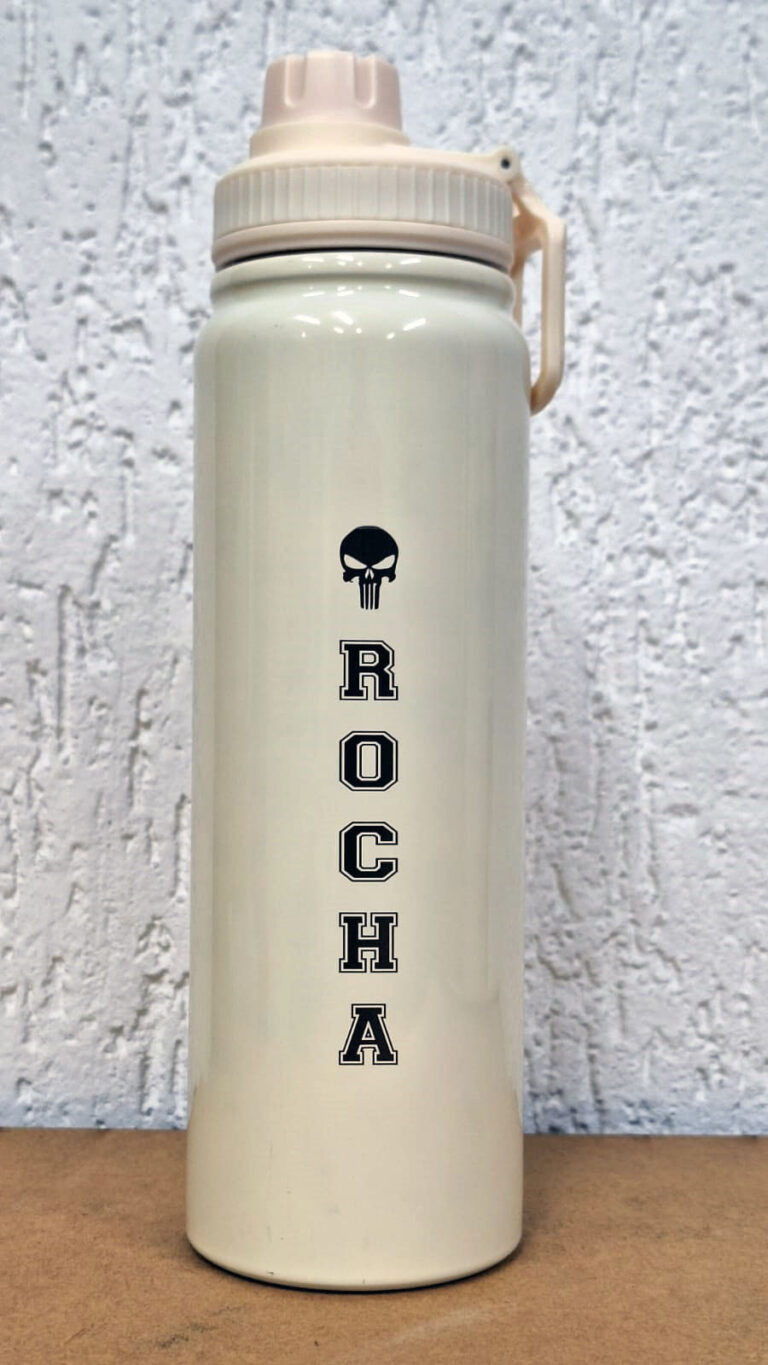Raposo Laser - Gravação Garrafa térmica - ROCHA